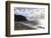 Fort Worden State Park, Post Townsend, Washington State. Flock of seagulls on the coast beach.-Jolly Sienda-Framed Photographic Print