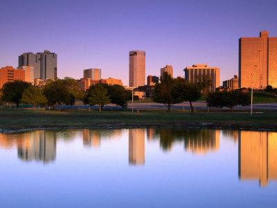 'Fort Worth Reflected in the Trinity River Park, Fort ...