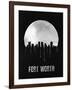 Fort Worth Skyline Black-null-Framed Art Print