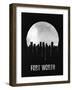 Fort Worth Skyline Black-null-Framed Art Print