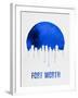 Fort Worth Skyline Blue-null-Framed Art Print