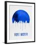 Fort Worth Skyline Blue-null-Framed Art Print