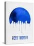Fort Worth Skyline Blue-null-Stretched Canvas