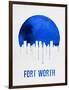 Fort Worth Skyline Blue-null-Framed Art Print