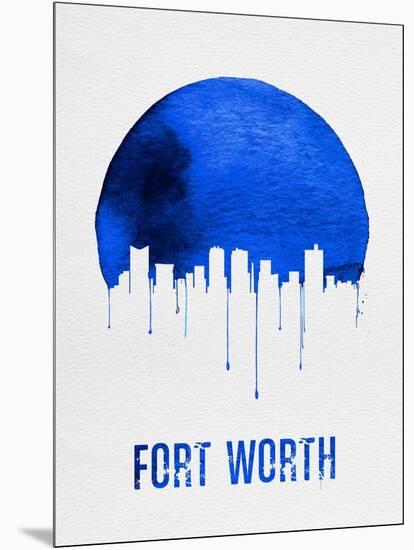 Fort Worth Skyline Blue-null-Mounted Art Print