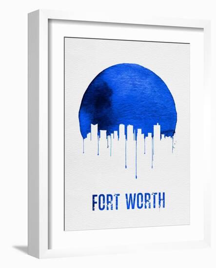 Fort Worth Skyline Blue-null-Framed Art Print