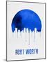 Fort Worth Skyline Blue-null-Mounted Art Print