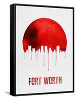 Fort Worth Skyline Red-null-Framed Stretched Canvas