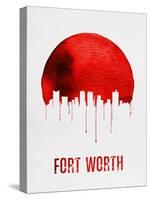 Fort Worth Skyline Red-null-Stretched Canvas
