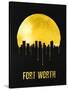 Fort Worth Skyline Yellow-null-Stretched Canvas