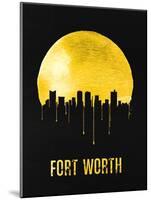 Fort Worth Skyline Yellow-null-Mounted Art Print