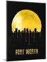 Fort Worth Skyline Yellow-null-Mounted Art Print