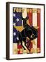 Fort Worth, Texas - Cowboy and Bucking Bronco-Lantern Press-Framed Art Print