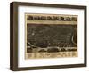 Fort Worth, Texas - Panoramic Map-Lantern Press-Framed Art Print