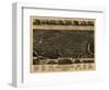 Fort Worth, Texas - Panoramic Map-Lantern Press-Framed Art Print