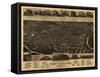 Fort Worth, Texas - Panoramic Map-Lantern Press-Framed Stretched Canvas