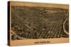 Fort Worth, Texas - Panoramic Map-Lantern Press-Stretched Canvas