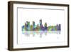 Fort Worth Texas Skyline 1-Marlene Watson-Framed Giclee Print