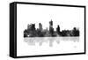Fort Worth Texas Skyline BG 1-Marlene Watson-Framed Stretched Canvas
