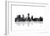 Fort Worth Texas Skyline BG 1-Marlene Watson-Framed Giclee Print