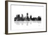 Fort Worth Texas Skyline BG 1-Marlene Watson-Framed Giclee Print