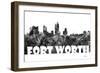 Fort Worth Texas Skyline BG 2-Marlene Watson-Framed Giclee Print