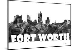 Fort Worth Texas Skyline BG 2-Marlene Watson-Mounted Giclee Print