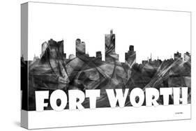 Fort Worth Texas Skyline BG 2-Marlene Watson-Stretched Canvas