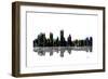 Fort Worth Texas Skyline BW 1-Marlene Watson-Framed Giclee Print