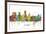 Fort Worth Texas Skyline MCLR 1-Marlene Watson-Framed Giclee Print