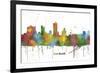 Fort Worth Texas Skyline MCLR 1-Marlene Watson-Framed Giclee Print