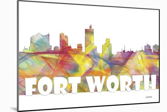 Fort Worth Texas Skyline Mclr 2-Marlene Watson-Mounted Giclee Print