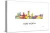 Fort Worth Texas Skyline-Marlene Watson-Stretched Canvas