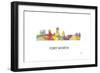 Fort Worth Texas Skyline-Marlene Watson-Framed Giclee Print