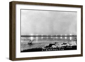 Fort Yukon, Alaska - View of the Midnight Sun-Lantern Press-Framed Art Print