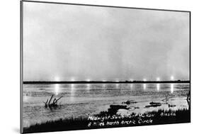 Fort Yukon, Alaska - View of the Midnight Sun-Lantern Press-Mounted Art Print