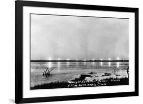 Fort Yukon, Alaska - View of the Midnight Sun-Lantern Press-Framed Premium Giclee Print