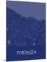 Fortaleza, Brazil Blue Map-null-Mounted Poster