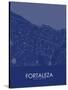 Fortaleza, Brazil Blue Map-null-Stretched Canvas