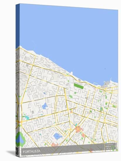 Fortaleza, Brazil Map-null-Stretched Canvas