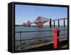 Forth Bridge over the Firth of Forth, South Queensferry, Scotland, United Kingdom, Europe-Hans Peter Merten-Framed Stretched Canvas