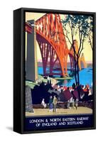 "Forth Bridge" Vintage Travel Poster, London & North Eastern Railway of England & Scotland-Piddix-Framed Stretched Canvas