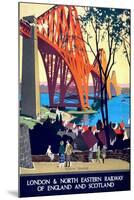 "Forth Bridge" Vintage Travel Poster, London & North Eastern Railway of England & Scotland-Piddix-Mounted Art Print