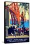 "Forth Bridge" Vintage Travel Poster, London & North Eastern Railway of England & Scotland-Piddix-Framed Stretched Canvas