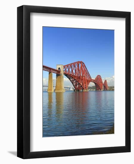 Forth Rail Bridge over the Firth of Forth, South Queensferry Near Edinburgh, Lothian, Scotland-Chris Hepburn-Framed Premium Photographic Print