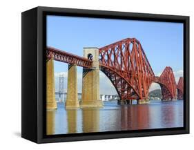 Forth Rail Bridge over the Firth of Forth, South Queensferry Near Edinburgh, Lothian, Scotland-Chris Hepburn-Framed Stretched Canvas