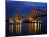 Forth Railway Bridge at Night, Queensferry, Edinburgh, Lothian, Scotland, United Kingdom-Neale Clarke-Mounted Photographic Print