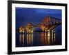 Forth Railway Bridge at Night, Queensferry, Edinburgh, Lothian, Scotland, United Kingdom-Neale Clarke-Framed Photographic Print