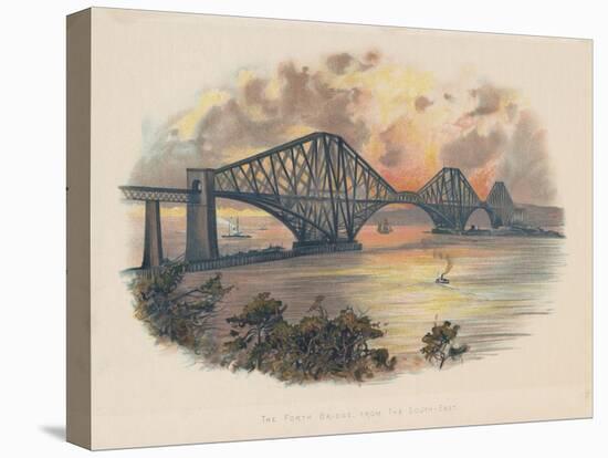 Forth Railway Bridge from the South-East, Scotland, C1895-null-Stretched Canvas