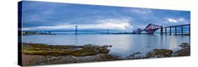 Forth Road and Rail Bridges, Firth of Forth, Edinburgh, Scotland, UK-Alan Copson-Stretched Canvas